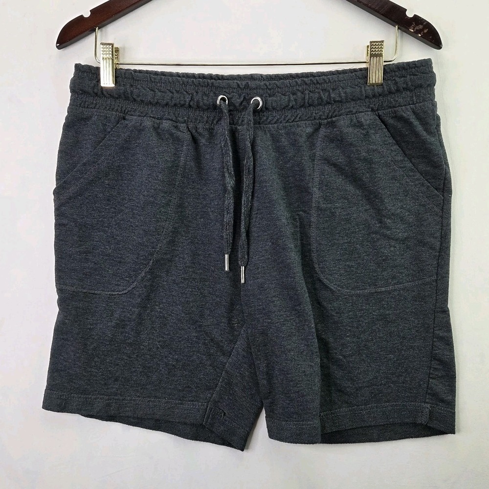 New York Laundry Women's Large Gray Drawstring Shorts Cotton Blend